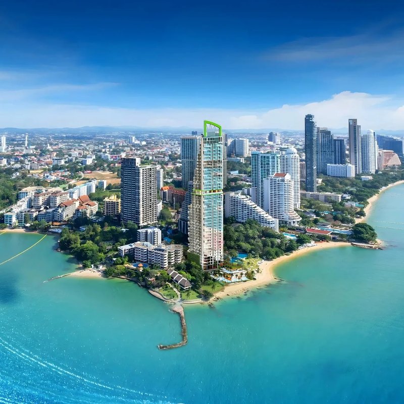 Riviera Palm Beach — аэрофото башни на полуострове Вонгамат